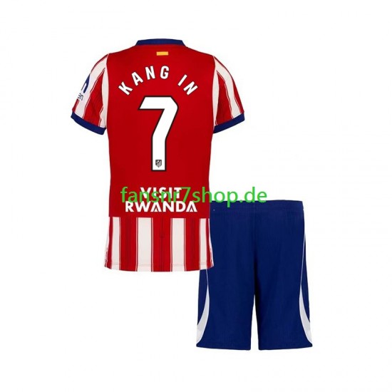 Atlético Madrid fußball trikot Lee Kang-in 7 Kinder Heim 2026-2027 Kurzarm