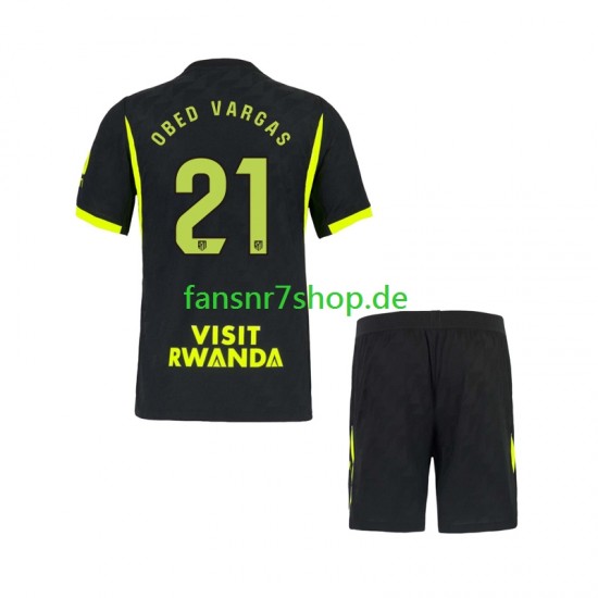 Atlético Madrid fußball trikot Obed Vargas 21 Kinder Auswärts 2026-2027 Kurzarm