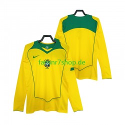 Brasilien fußball trikot Herren Heim Retro 2004 Langarm