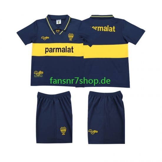 Boca Juniors fußball trikot 1993 1995 Kinder Heim Retro Kurzarm