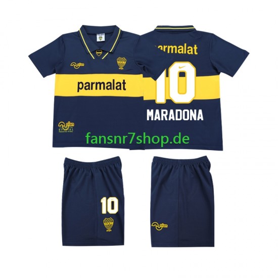 Boca Juniors fußball trikot MARADONA 10 1993 1995 Kinder Heim Retro Kurzarm