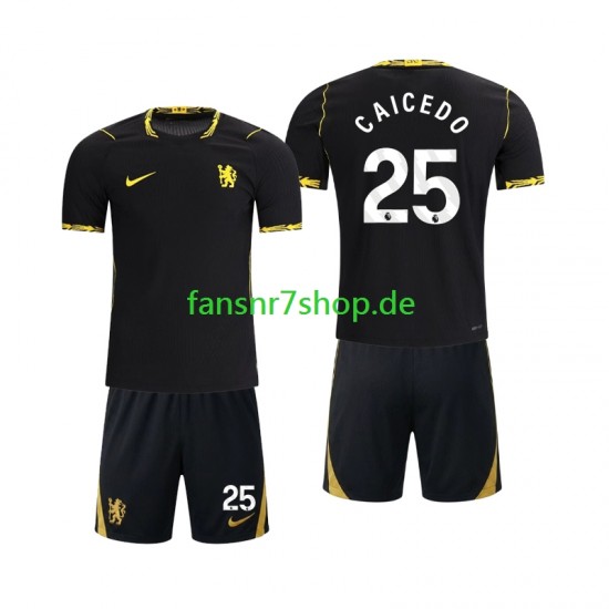 Chelsea fußball trikot Moises Caicedo 25 Kinder Auswärts 2026-2027 Kurzarm