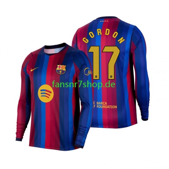 FC Barcelona fußball trikot Anthony Gordon 17 Herren Heim 2026-2027 Langarm