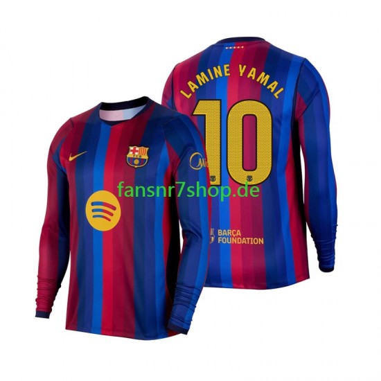 FC Barcelona fußball trikot Lamine Yamal 10 Herren Heim 2026-2027 Langarm
