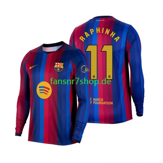 FC Barcelona fußball trikot Raphinha 11 Herren Heim 2026-2027 Langarm
