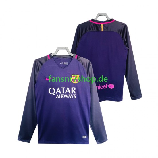 FC Barcelona fußball trikot 2016 2017 Herren Auswärts Retro Langarm