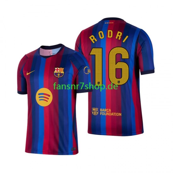 FC Barcelona fußball trikot Rodri 16 Herren Heim 2026-2027 Kurzarm