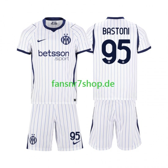 Inter Mailand fußball trikot Alessandro Bastoni 95 Kinder Auswärts 2026-2027 Kurzarm