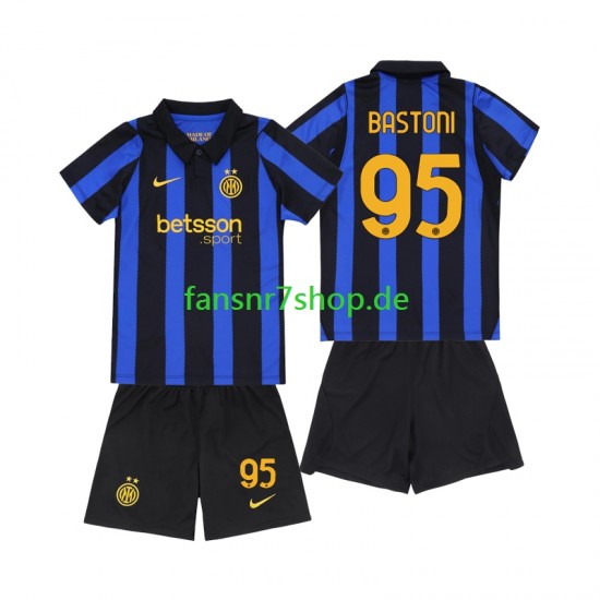 Inter Mailand fußball trikot Alessandro Bastoni 95 Kinder Heim 2026-2027 Kurzarm
