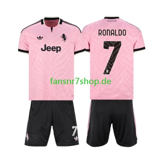 Juventus Turin fußball trikot Cristiano Ronaldo 7 Kinder Auswärts 2026-2027 Kurzarm