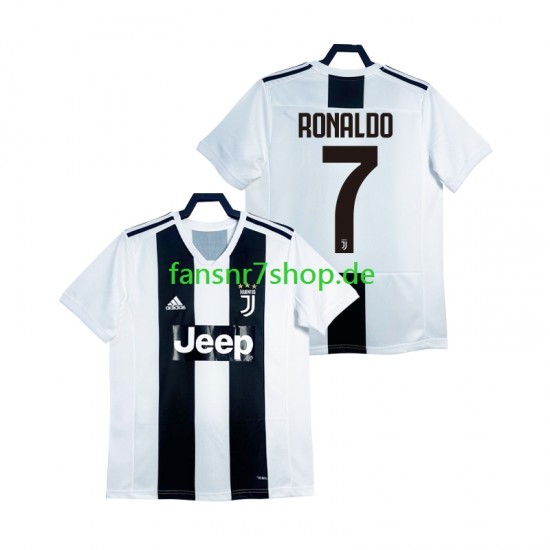 Juventus Turin fußball trikot Cristiano Ronaldo 2018 2019 Herren Heim Retro Kurzarm