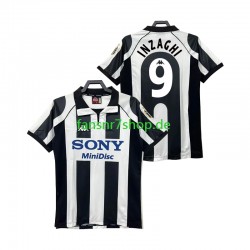 Juventus Turin fußball trikot INZAGHI 9 1997 1998 Herren Heim Retro Kurzarm