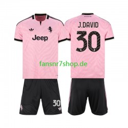 Juventus Turin fußball trikot Jonathan David 30 Kinder Auswärts 2026-2027 Kurzarm