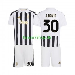 Juventus Turin fußball trikot Jonathan David 30 Kinder Heim 2026-2027 Kurzarm