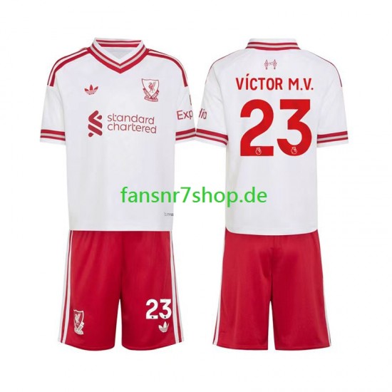 Liverpool fußball trikot Víctor Munoz 23 Kinder Auswärts 2026-2027 Kurzarm