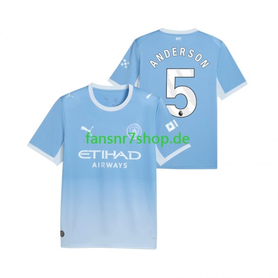 Manchester City fußball trikot Elliot Anderson 5 Herren Heim 2026-2027 Kurzarm