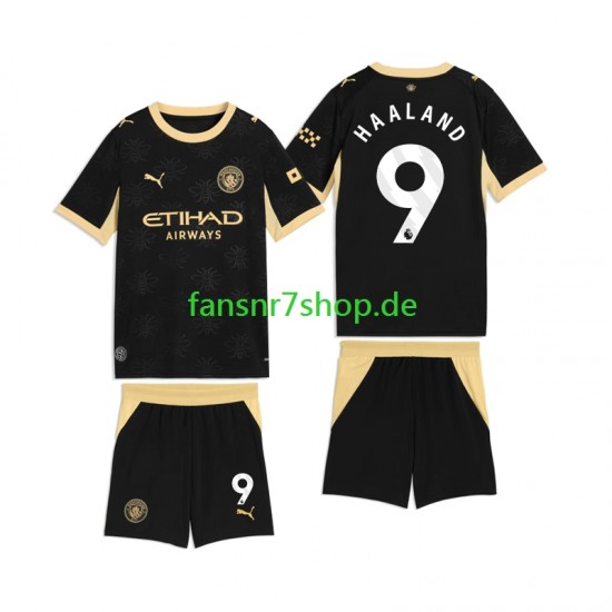 Manchester City fußball trikot Erling Haaland 9 Kinder Auswärts 2026-2027 Kurzarm