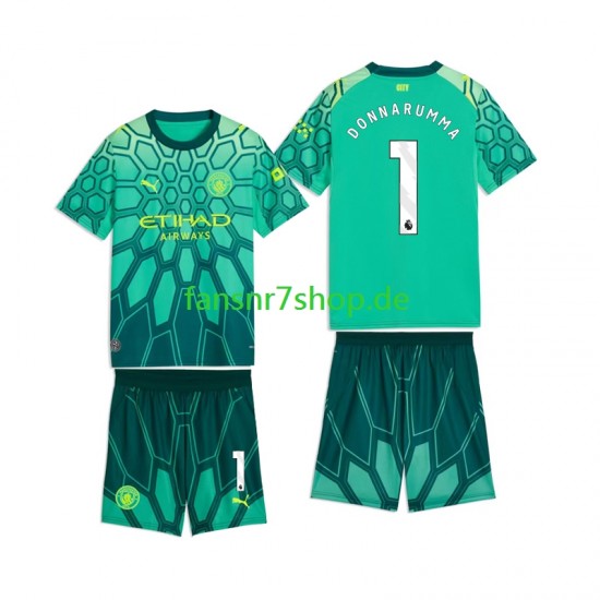 Manchester City fußball trikot Gianluigi Donnarumma 1 Torhüter Kinder Heim 2026-2027 Kurzarm