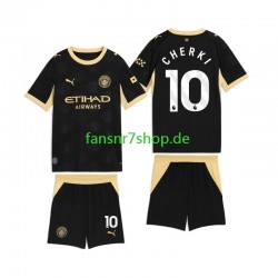 Manchester City fußball trikot Rayan Cherki 10 Kinder Auswärts 2026-2027 Kurzarm