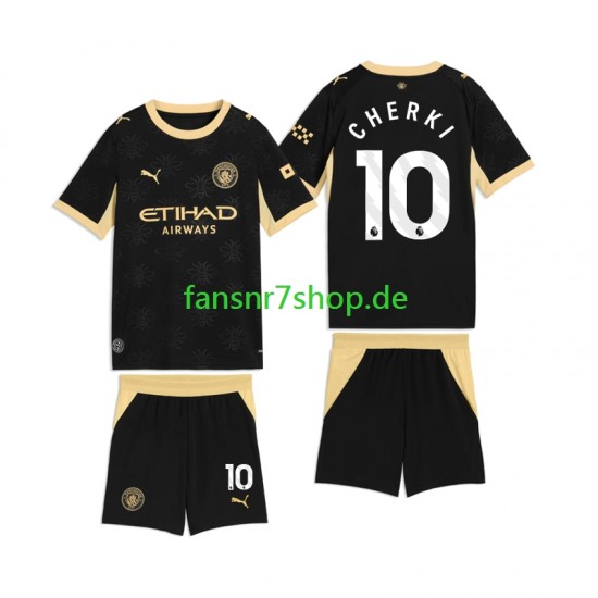 Manchester City fußball trikot Rayan Cherki 10 Kinder Auswärts 2026-2027 Kurzarm