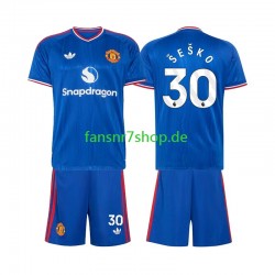 Manchester United fußball trikot Benjamin Sesko 30 Kinder Auswärts 2026-2027 Kurzarm