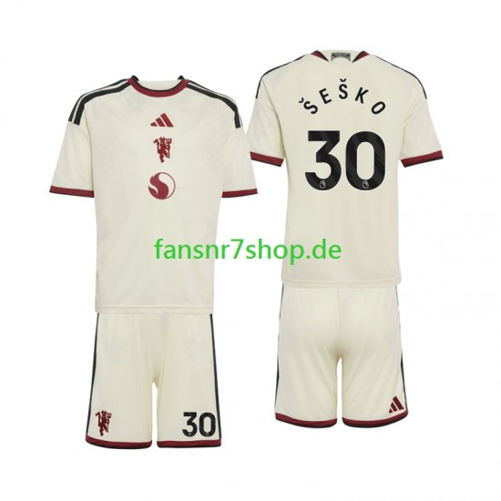 Manchester United fußball trikot Benjamin Sesko 30 Kinder Ausweich 2026-2027 Kurzarm