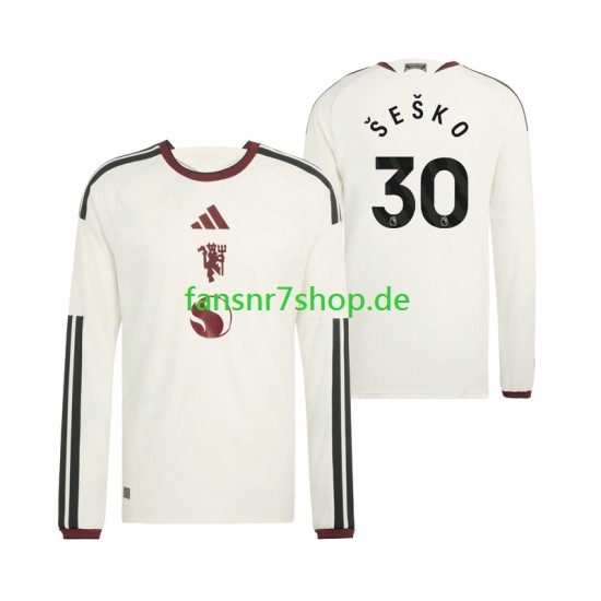 Manchester United fußball trikot Benjamin Sesko 30 Herren Ausweich 2026-2027 Langarm