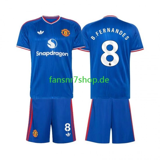 Manchester United fußball trikot Bruno Fernandes 8 Kinder Auswärts 2026-2027 Kurzarm