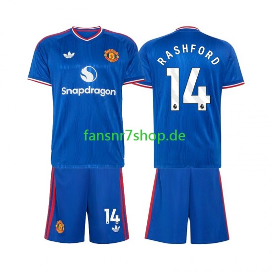 Manchester United fußball trikot Marcus Rashford 14 Kinder Auswärts 2026-2027 Kurzarm