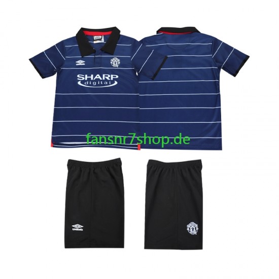 Manchester United fußball trikot 2000 Kinder Auswärts Retro 1999 Kurzarm