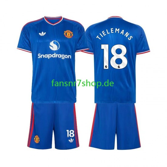 Manchester United fußball trikot Youri Tielemans 18 Kinder Auswärts 2026-2027 Kurzarm