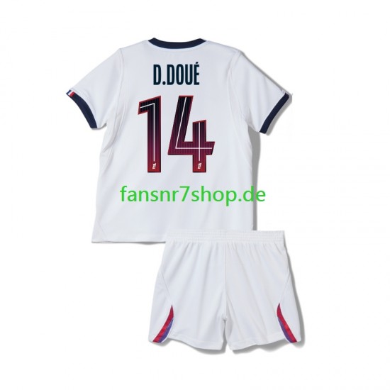Paris Saint-Germain fußball trikot Desire Doue 14 Kinder Auswärts 2026-2027 Kurzarm