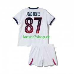 Paris Saint-Germain fußball trikot Joao Neves 87 Kinder Auswärts 2026-2027 Kurzarm