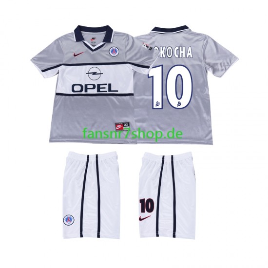Paris Saint-Germain fußball trikot OKOCHA 10 2000 2001 Kinder Auswärts Retro Kurzarm