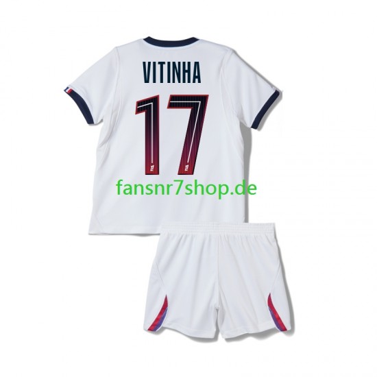 Paris Saint-Germain fußball trikot Vitinha 17 Kinder Auswärts 2026-2027 Kurzarm