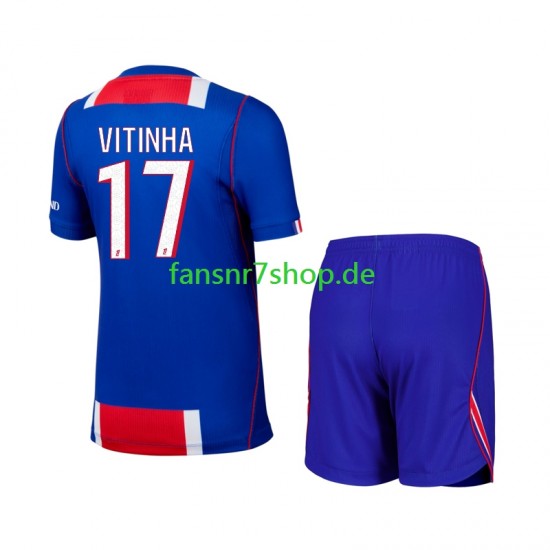 Paris Saint-Germain fußball trikot Vitinha 17 Kinder Heim 2026-2027 Kurzarm