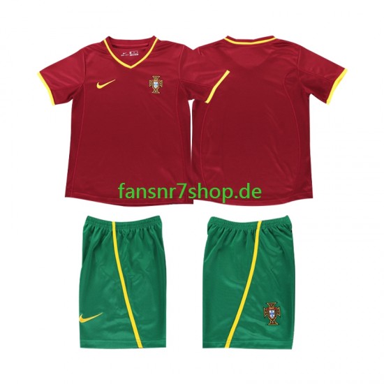 Portugal fußball trikot 2002 Kinder Heim Retro Kurzarm