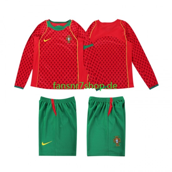 Portugal fußball trikot Kinder Heim Retro 2004 Langarm