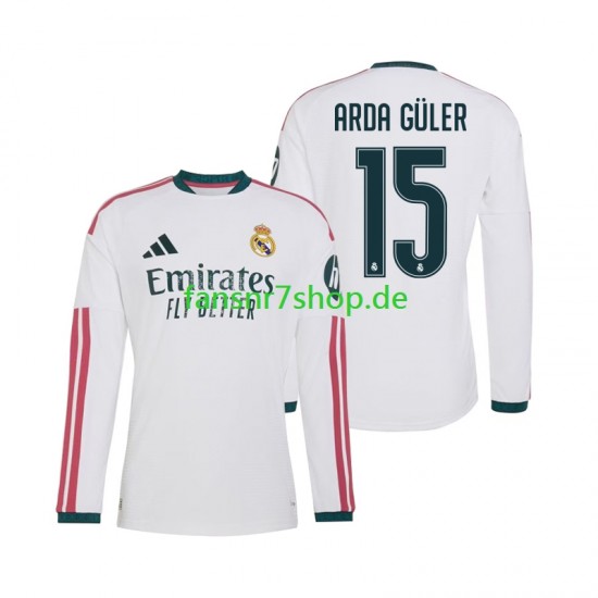Real Madrid fußball trikot Arda Guler 15 Herren Heim 2026-2027 Langarm