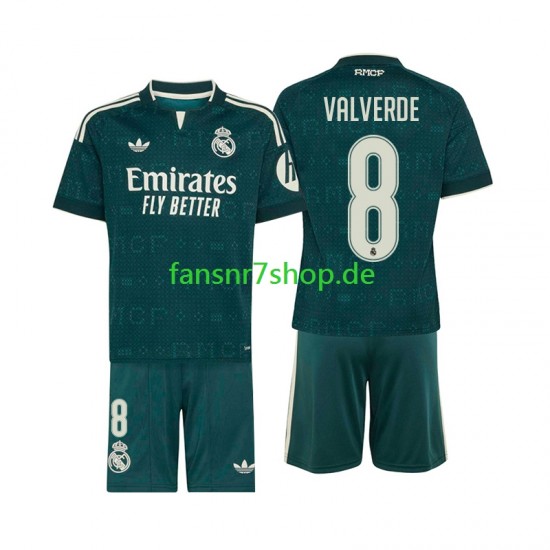 Real Madrid fußball trikot Federico Valverde 8 Kinder Auswärts 2026-2027 Kurzarm