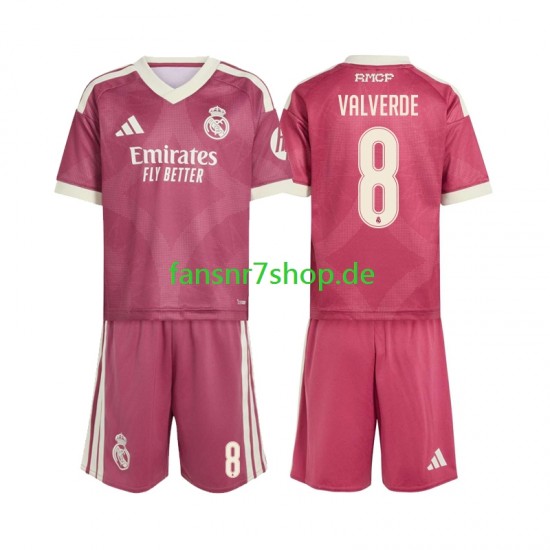 Real Madrid fußball trikot Federico Valverde 8 Kinder Ausweich 2026-2027 Kurzarm