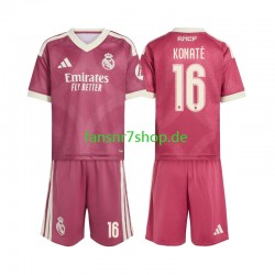 Real Madrid fußball trikot Ibrahima Konate 16 Kinder Ausweich 2026-2027 Kurzarm