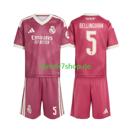 Real Madrid fußball trikot Jude Bellingham 5 Kinder Ausweich 2026-2027 Kurzarm