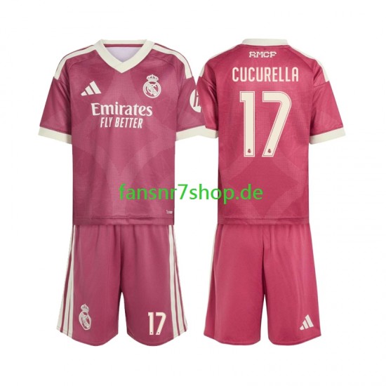 Real Madrid fußball trikot Marc Cucurella 17 Kinder Ausweich 2026-2027 Kurzarm