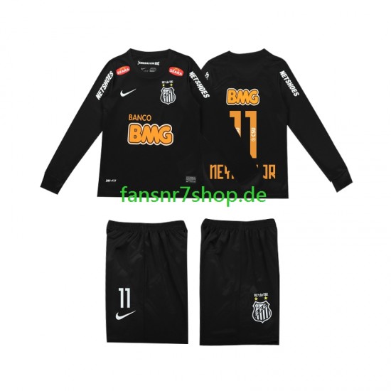 fußball trikot Santos NEYMAR JR 11 Classic 2012 2013 Kinder Auswärts Retro Langarm