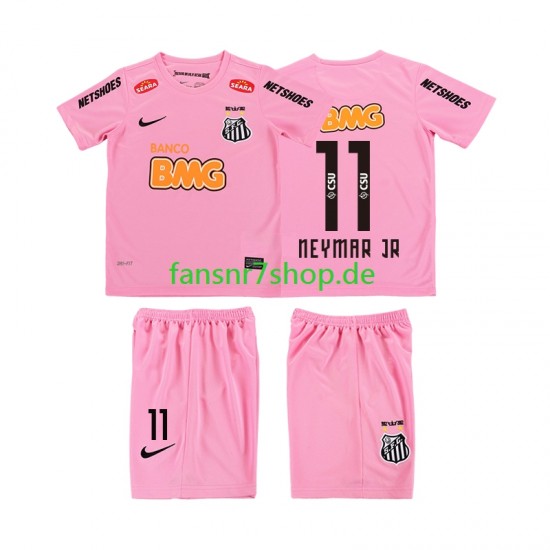 fußball trikot Santos Neymar JR 11 2012 2013 Kinder Viertes Retro Kurzarm