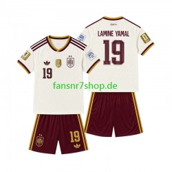 Spanien fußball trikot 2-star Lamine Yamal 19 Kinder Auswärts 2026-2027 Kurzarm