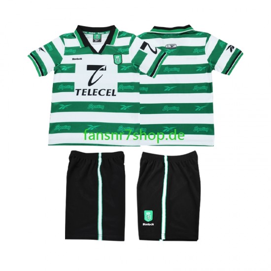 Sporting CP fußball trikot 2000 Kinder Heim Retro 1999 Kurzarm