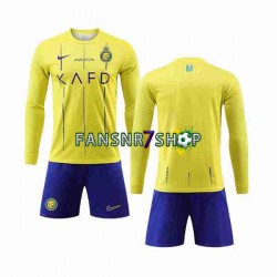 Al-Nassr fußball trikot Kinder Heim 2023-2024 Langarm