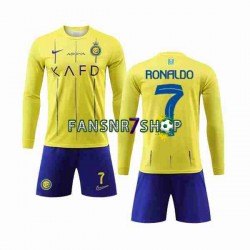 Al-Nassr fußball trikot Cristiano Ronaldo 7 Kinder Heim 2023-2024 Langarm